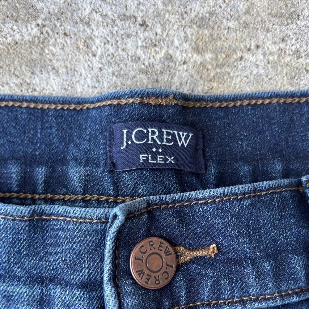 J. Crew Men's Dark Blue Straight Flex Jeans